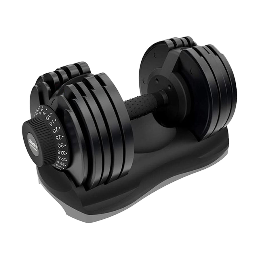 32.5kg Adjustable Dumbbell – 12-in-1 | Quick Select Free Weight from 5kg to 32.5kg | Single Dumbbell with Dial System for Home Gym Strength & Full-Body Training