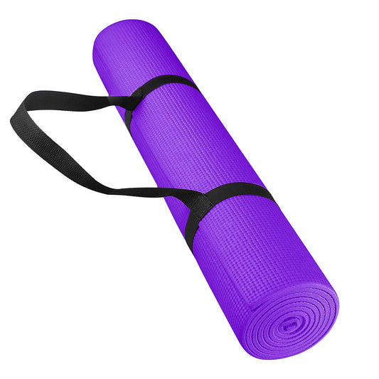 15mm Extra-Thick Yoga Mat with Strap – Non-Slip NBR Foam for Yoga, Pilates & Floor Exercises – Joint-Friendly & Eco-Friendly