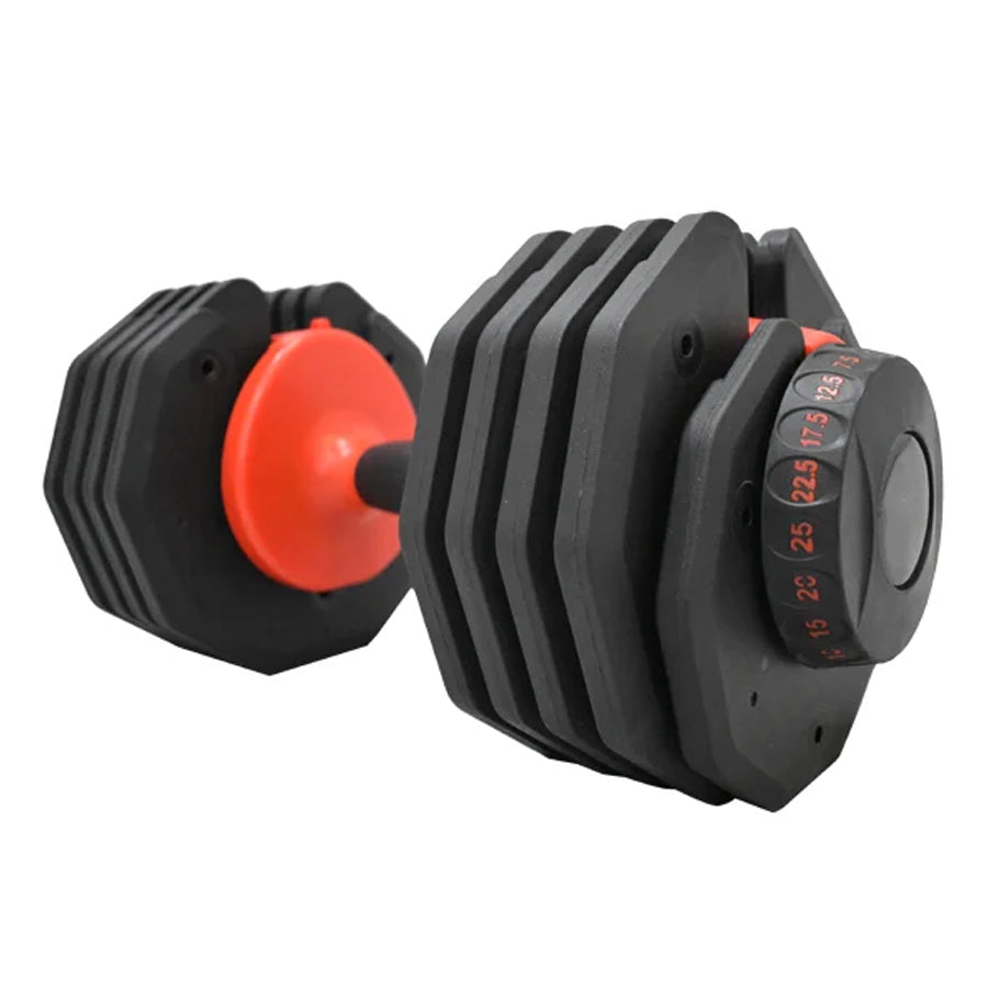 25kg Adjustable Dumbbell – 10-in-1 Weight Set | Quick Dial System, Safety Lock & Non-Slip Handle | Space-Saving Strength Training Dumbbell for Home Gym Workouts