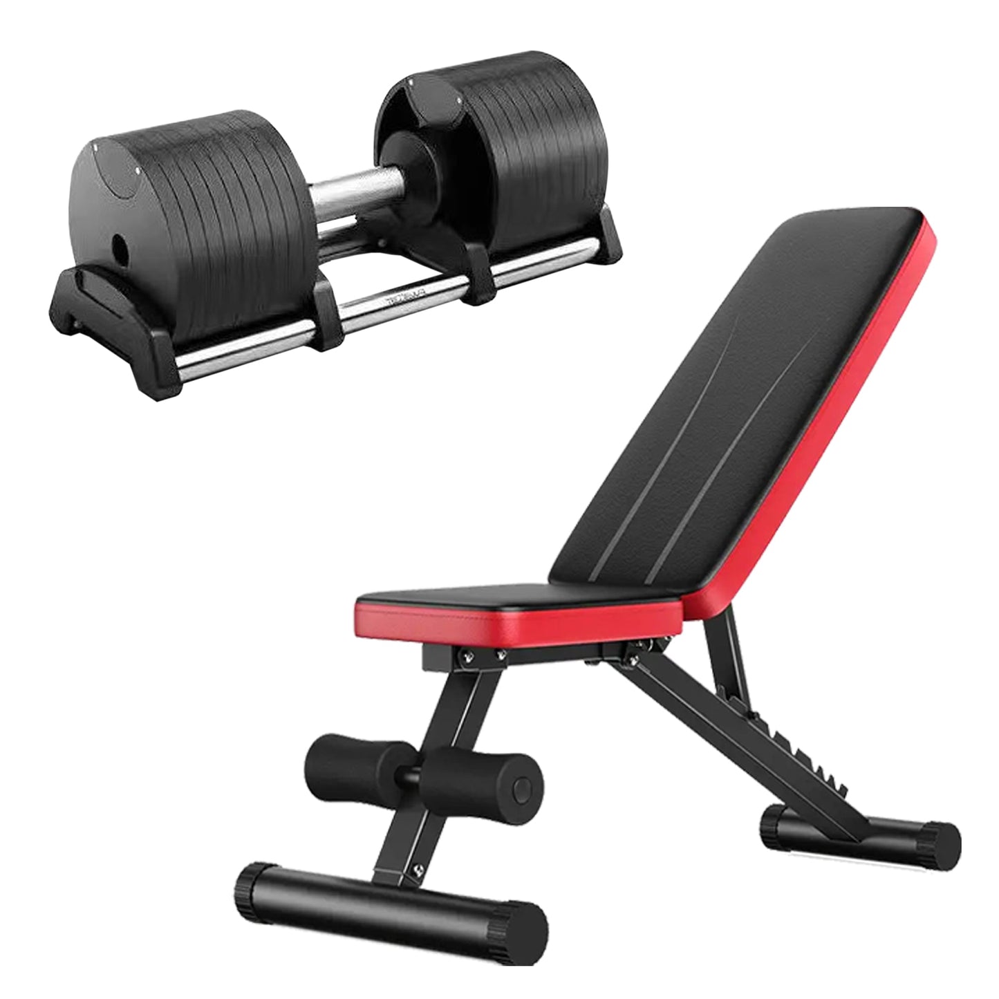 ROBURFLEX Adjustable Dumbbells 2kg–45kg – Quick Dial Weight System for Home Gym – Anti-Slip Handles + Storage