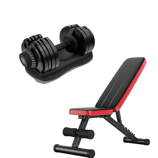 32.5kg Adjustable Dumbbell – 12-in-1 | Quick Select Free Weight from 5kg to 32.5kg | Single Dumbbell with Dial System for Home Gym Strength & Full-Body Training