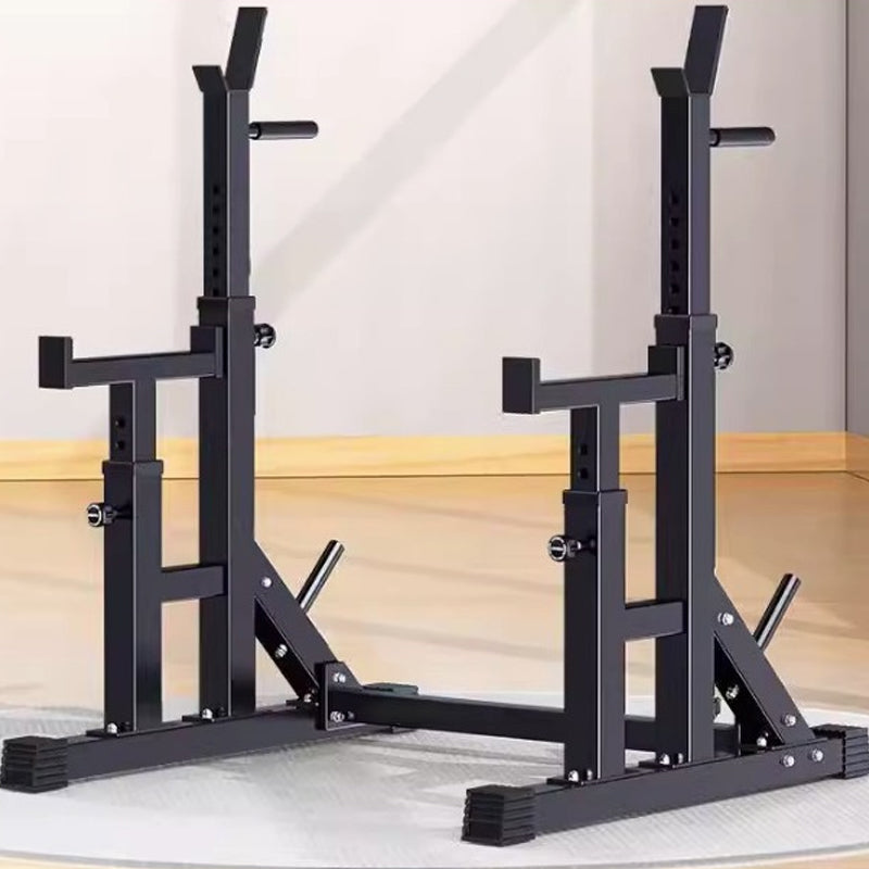 Adjustable Squat & Bench Press Rack with Spotters & Dip Bars – Heavy-Duty Barbell Stand for Home Gym Strength Training