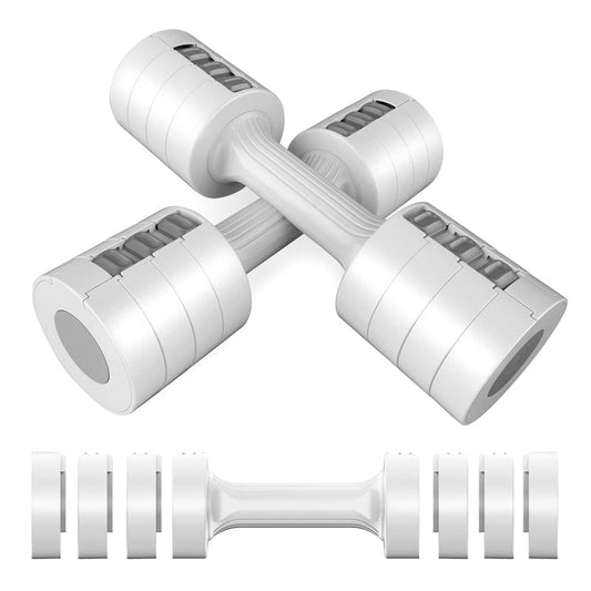 Adjustable Dumbbell Pair – 3-in-1 Free Weights Set | 2.5kg–10kg Per Hand | Non-Slip Grip, Compact Design for Strength Training & Home Fitness Workouts