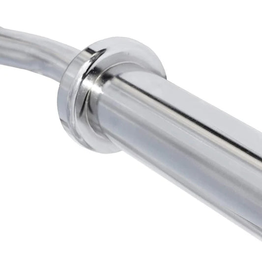 Close-up of a shiny metal bar on a white background