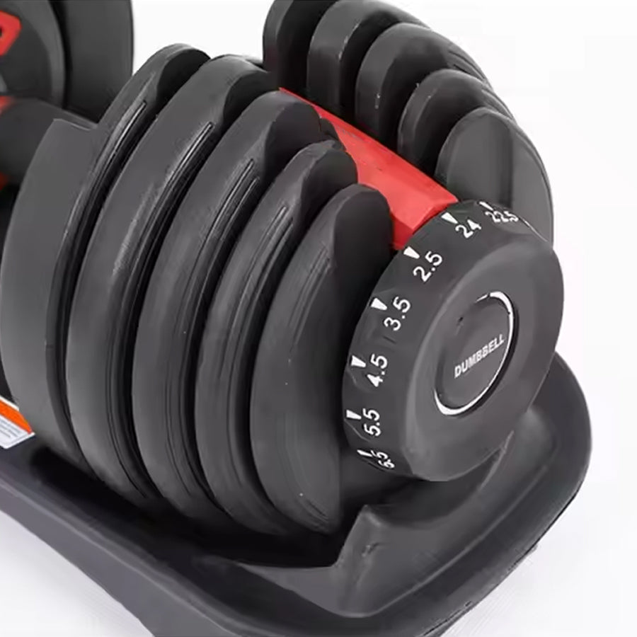 Adjustable Dumbbell Stand with Safety Strap – Compact Rack for 24kg & 40kg Dumbbells – Space-Saving, Sturdy Home Gym Storage