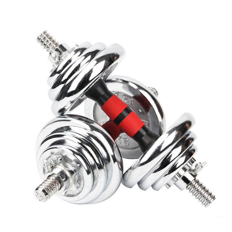 20kg Adjustable Dumbbell Barbell Set – 2-in-1 Steel Home Gym Weight Kit with Cast Iron Plates