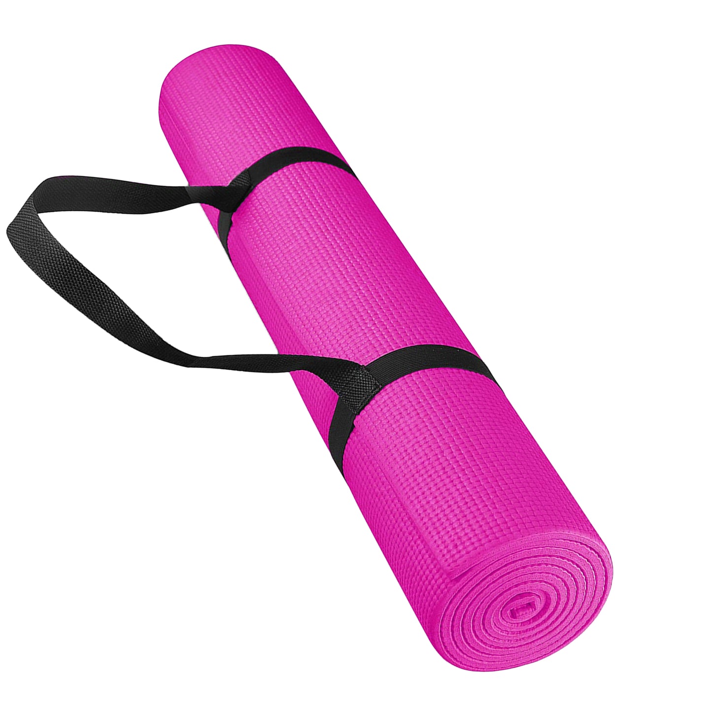 15mm Extra-Thick Yoga Mat with Strap – Non-Slip NBR Foam for Yoga, Pilates & Floor Exercises – Joint-Friendly & Eco-Friendly