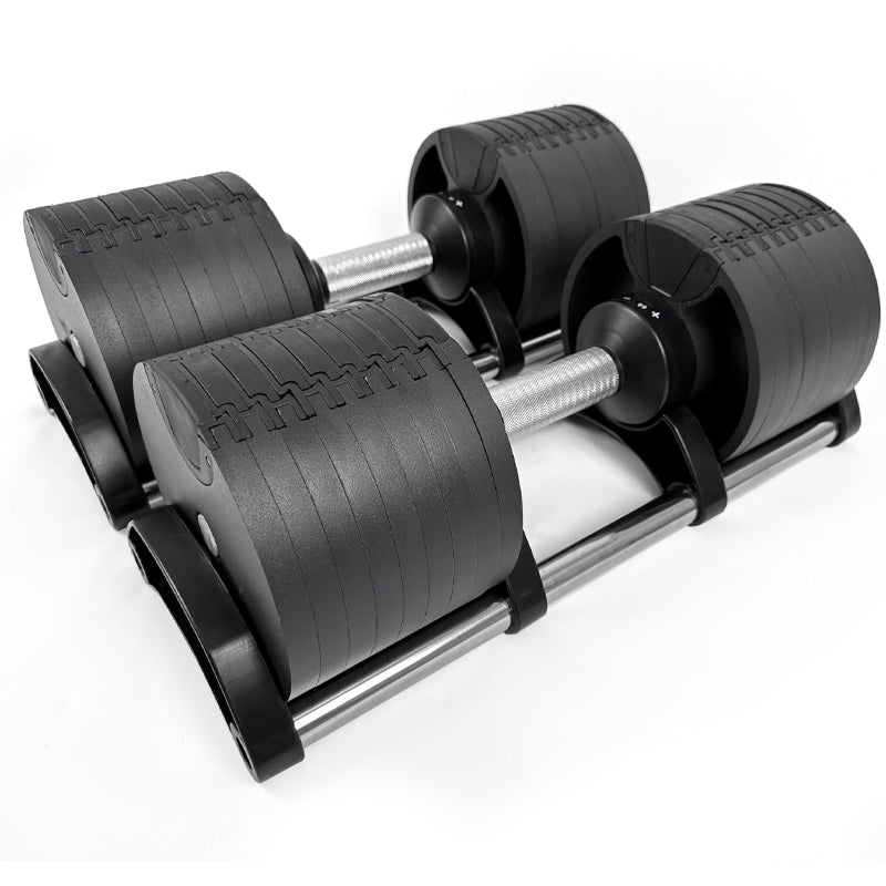 ROBURFLEX Adjustable Dumbbells 2kg–45kg – Quick Dial Weight System for Home Gym – Anti-Slip Handles + Storage