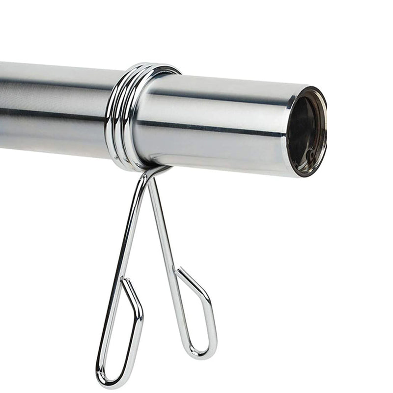 Olympic 2" Spring Collars – Chrome Barbell Clips for 50mm Sleeves, Secure Hold for Strength Training