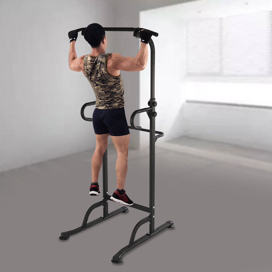 Multi-Function Power Tower Pull-Up & Dip Station | Height Adjustable Home Gym Tower with Push-Up Bar, Ab Training Handles, Non-Slip Base & Steel Frame
