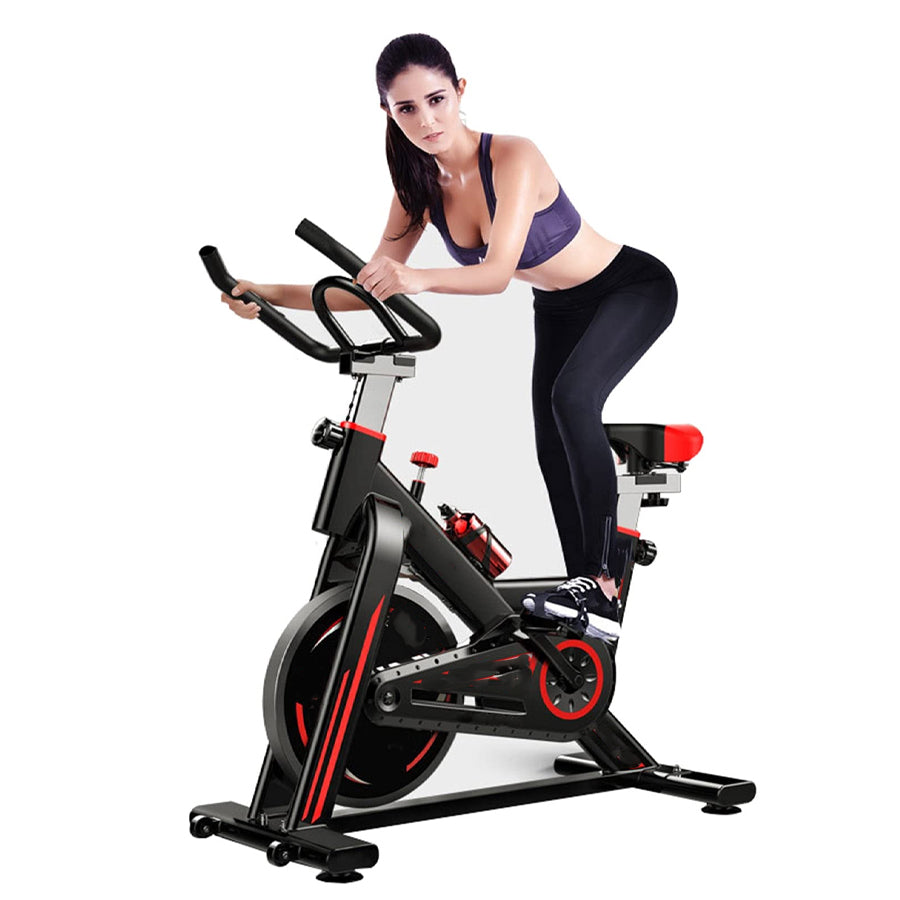 Magnetic Exercise Bike – Silent Belt Drive, 8kg Flywheel, LCD Display – Adjustable Resistance & Seat – Home Cardio Trainer
