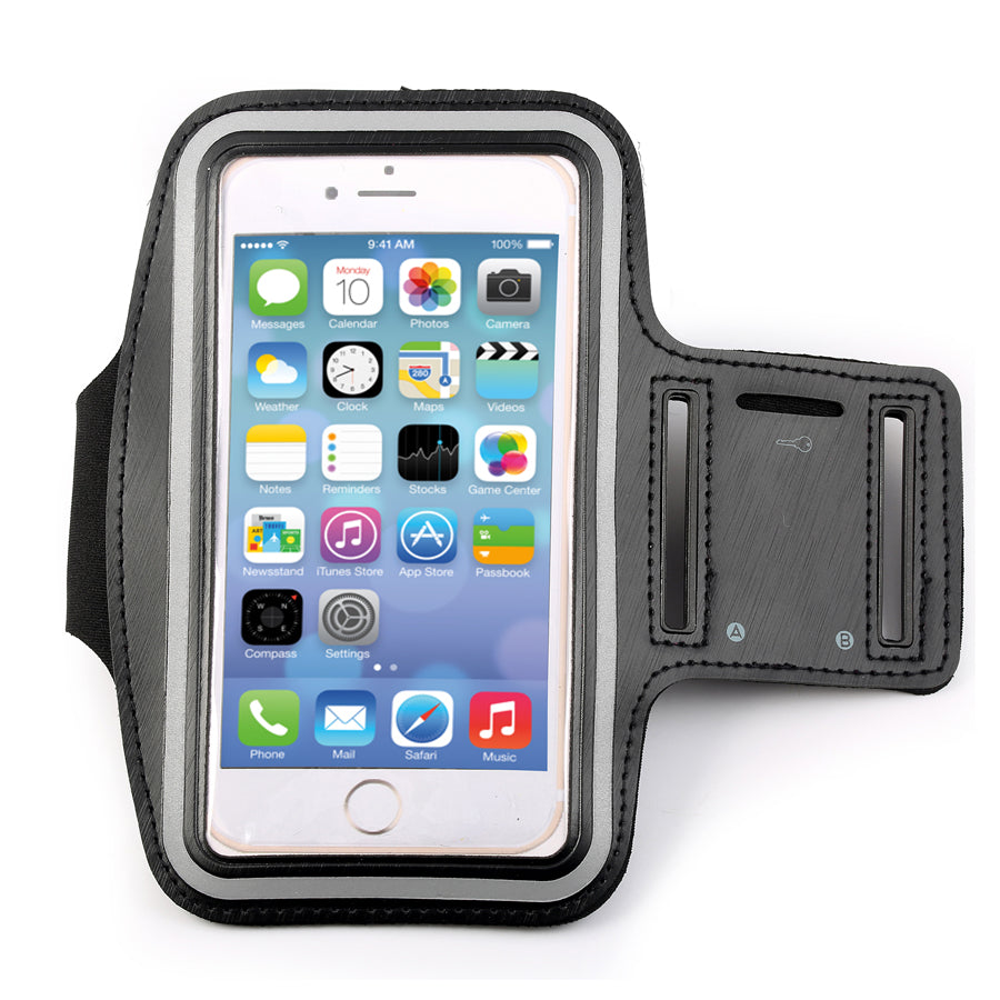 Sports Armband Phone Holder – Sweat-Resistant, Touchscreen Sleeve with Card Slot – Adjustable Fit for iPhone & Samsung