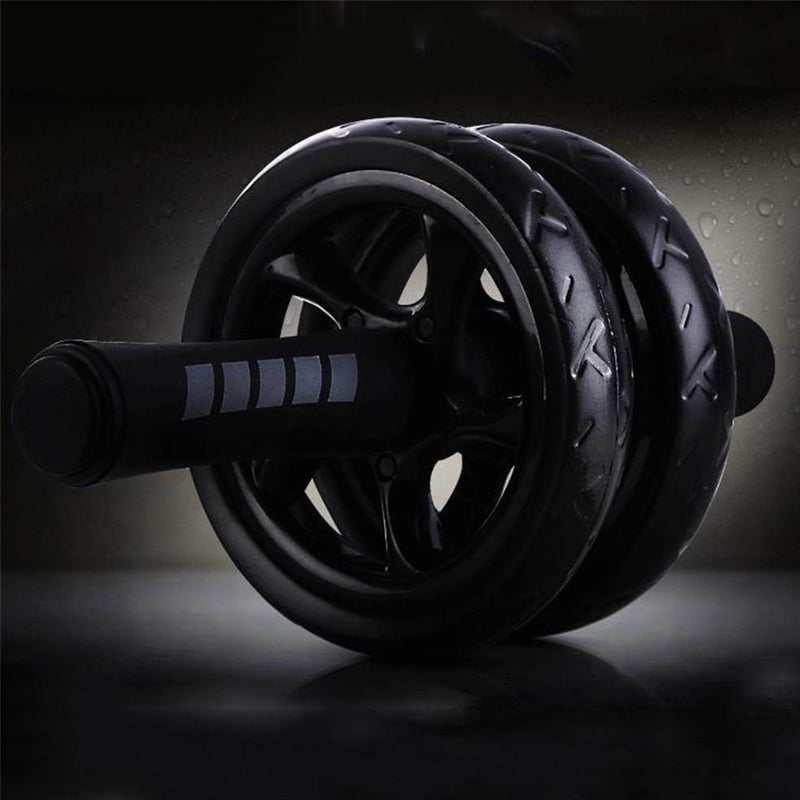 Double-Wheel Ab Roller with Rebound Design – Silent Non-Slip Wheels, Adjustable Band & Knee Pad – Core Trainer for Home Workouts