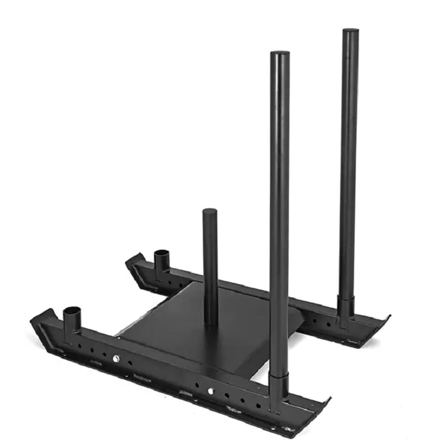 Heavy Duty Push & Pull Sled – Commercial Steel Power Sled for Strength, Speed & Agility Training | Optional Handles, Rope, Sprint Mat | Compact Conditioning Equipment