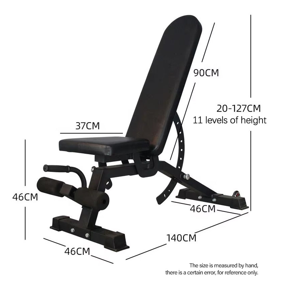 Adjustable Weight Bench with 9 Positions | 450kg Capacity Foldable Incline/Decline Utility Bench | Full-Body Strength Training Bench for Home Gym & Studio Workouts