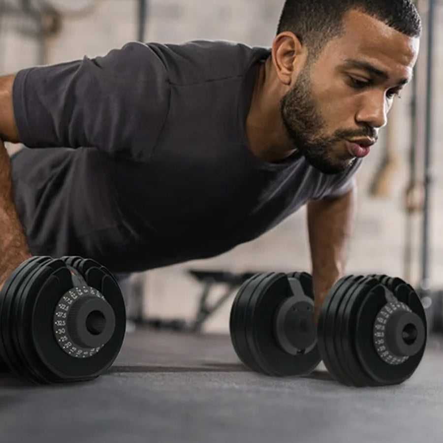 32.5kg Adjustable Dumbbell – 12-in-1 | Quick Select Free Weight from 5kg to 32.5kg | Single Dumbbell with Dial System for Home Gym Strength & Full-Body Training