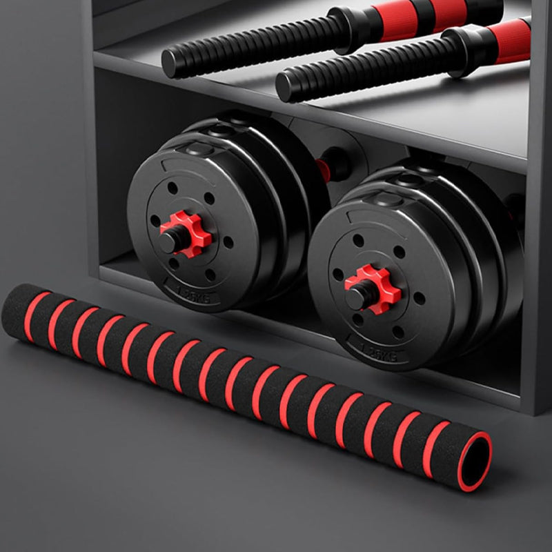 2-in-1 Adjustable Dumbbells & Barbell Set – 20kg/25kg/30kg | Strength Training Weight Kit with Connecting Rod & Anti-Slip Grip | Home Gym Equipment for Men & Women
