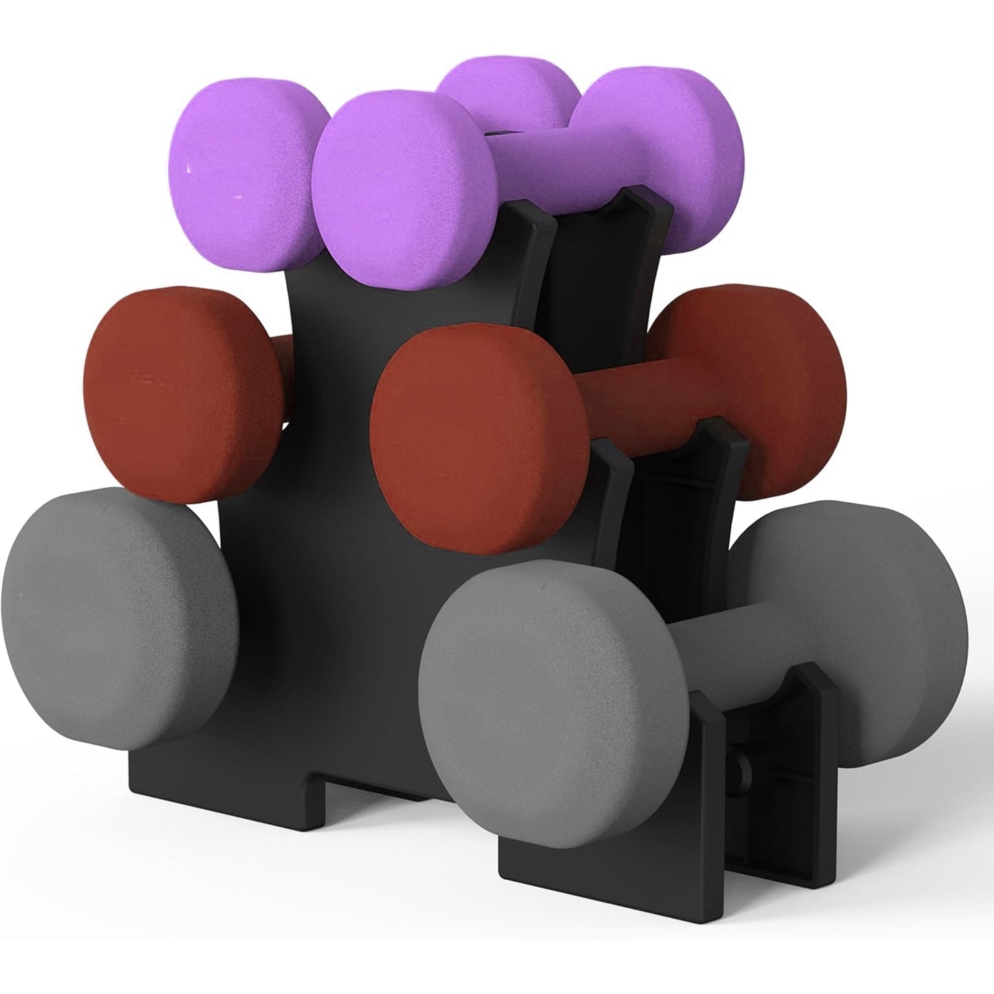 Neoprene Dumbbell Tree Rack – 3-Tier or 5-Tier Steel Stand for Home Gym – Space-Saving Holder for Neoprene & Vinyl Weights