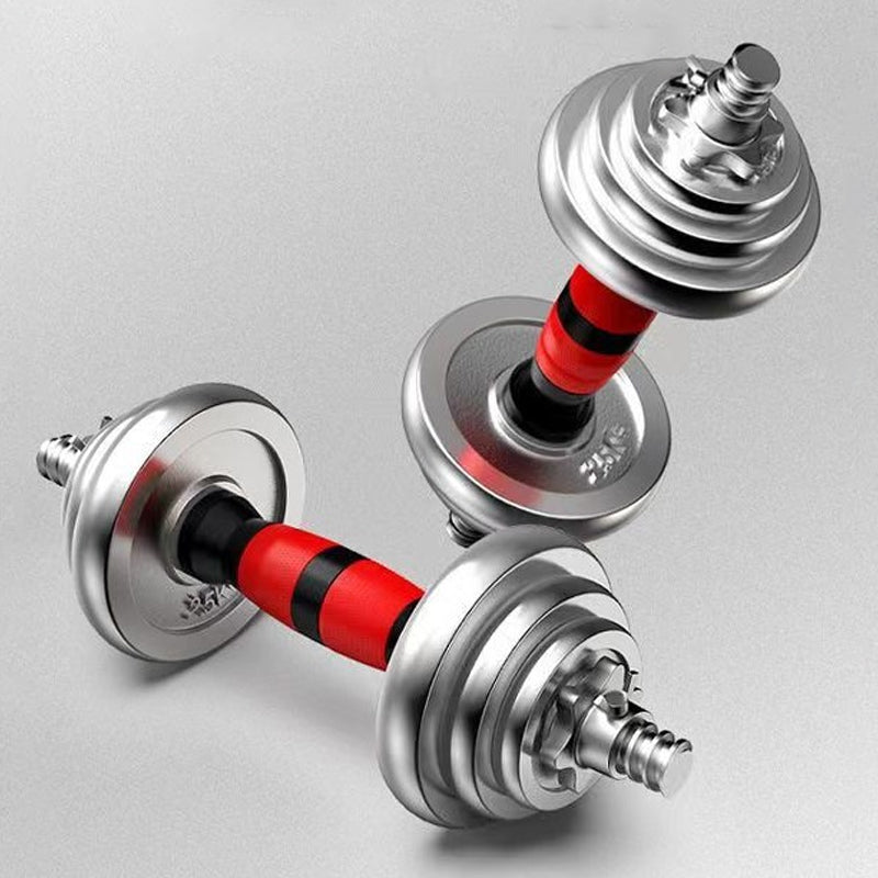 20kg Adjustable Dumbbell Barbell Set – 2-in-1 Steel Home Gym Weight Kit with Cast Iron Plates