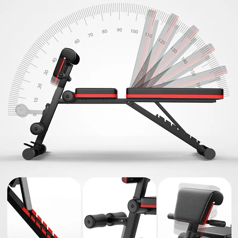7-Position Adjustable Weight Bench – Foldable, 320kg Capacity – Incline, Decline & Flat Strength Training Bench