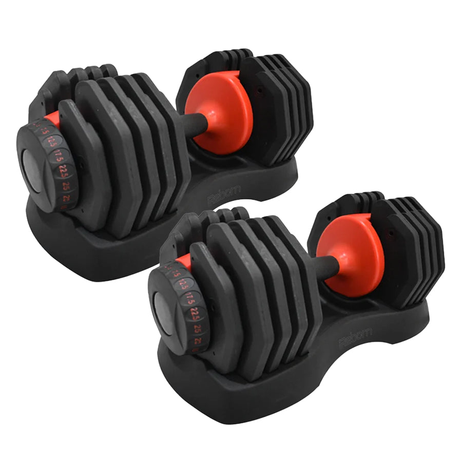 25kg Adjustable Dumbbell – 10-in-1 Weight Set | Quick Dial System, Safety Lock & Non-Slip Handle | Space-Saving Strength Training Dumbbell for Home Gym Workouts