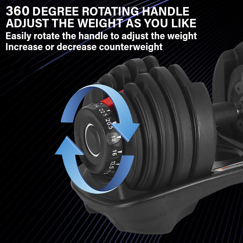 15-in-1 Adjustable Dumbbell 24kg – Quick Dial Weights for Home Gym – 2.5kg–24kg – Non-Slip Handle for Full Body Training