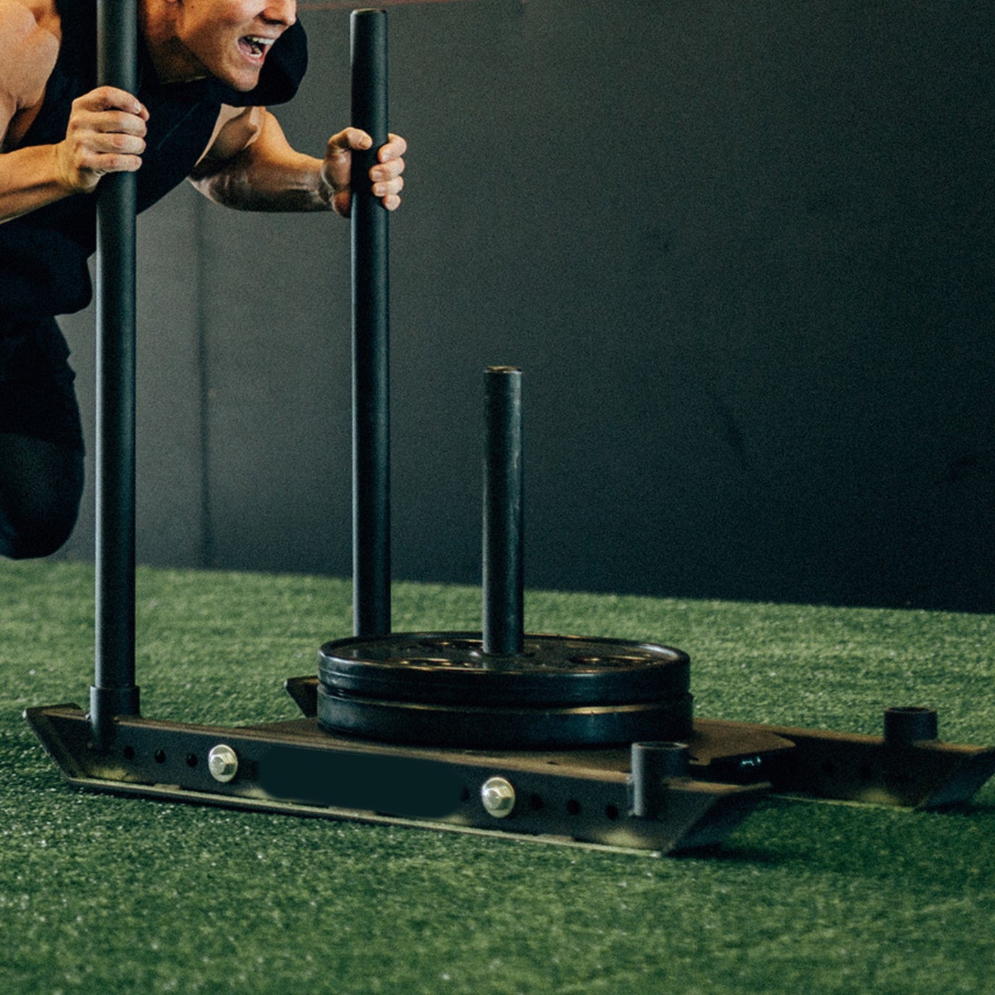 Heavy Duty Push & Pull Sled – Commercial Steel Power Sled for Strength, Speed & Agility Training | Optional Handles, Rope, Sprint Mat | Compact Conditioning Equipment