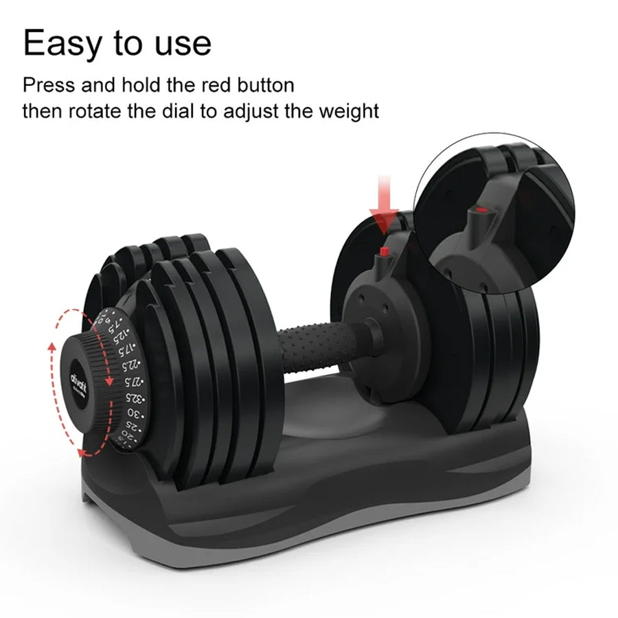 32.5kg Adjustable Dumbbell – 12-in-1 | Quick Select Free Weight from 5kg to 32.5kg | Single Dumbbell with Dial System for Home Gym Strength & Full-Body Training
