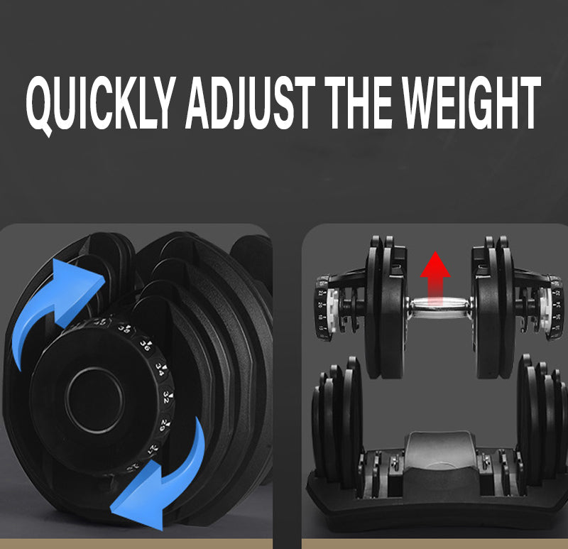 40kg Adjustable Dumbbell 17-in-1 – Quick Dial Weights for Home Gym – Non-Slip Handle – Full Body Strength Training