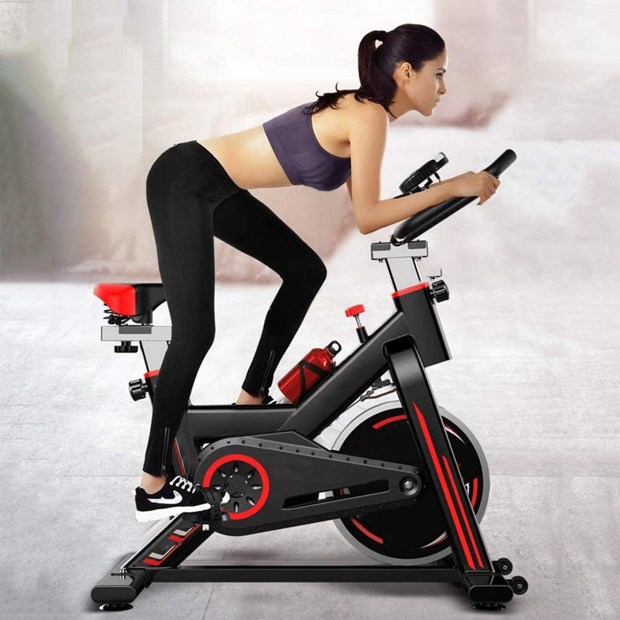 Magnetic Exercise Bike – Silent Belt Drive, 8kg Flywheel, LCD Display – Adjustable Resistance & Seat – Home Cardio Trainer