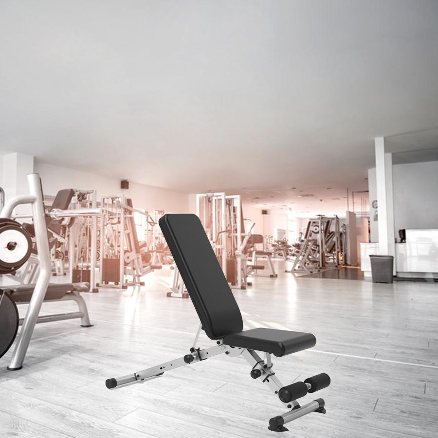 Adjustable Weight Bench – 250kg Capacity, 6 Backrest & 3 Seat Positions – Compact, Commercial-Grade Full-Body Trainer