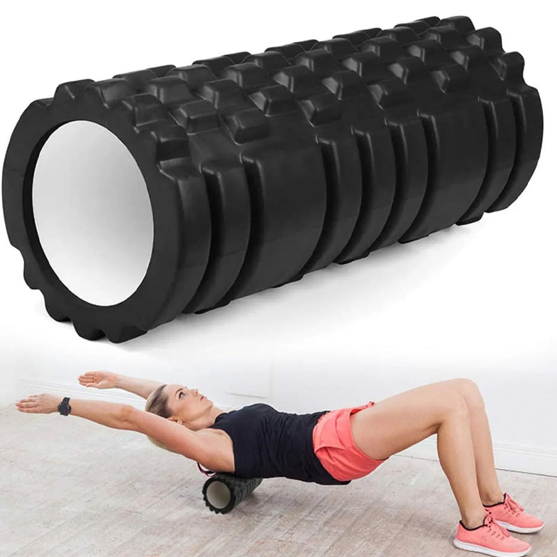 Foam Massage Roller – High-Density EVA for Deep Tissue & Back Relief – Grid Pattern Recovery Tool for Athletes & Fitness