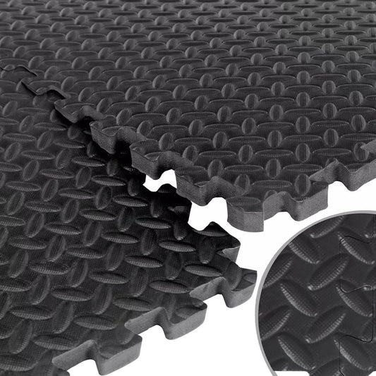 Interlocking Puzzle Exercise Mat – 10mm EVA Foam Tiles, Shock-Absorbing & Non-Slip – Waterproof Home Gym Floor Protection