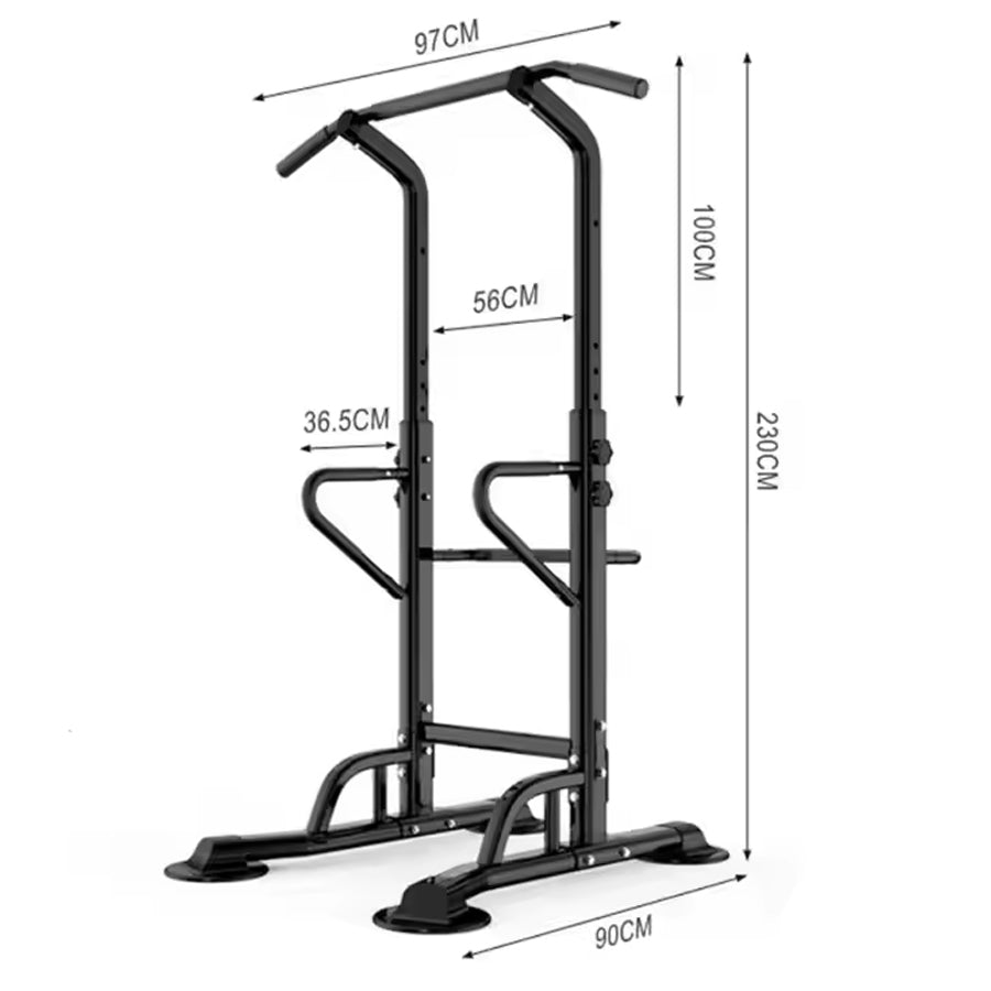 Multi-Function Power Tower Pull-Up & Dip Station | Height Adjustable Home Gym Tower with Push-Up Bar, Ab Training Handles, Non-Slip Base & Steel Frame