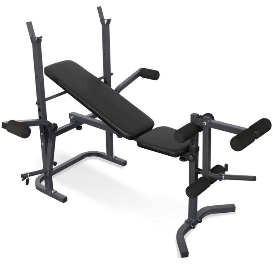 All‑in‑One Adjustable Multi Bench with Barbell Rack, Preacher Curl, Leg Developer & Butterfly Arms – Incline/Flat/Decline Strength Training Bench for Home Gym