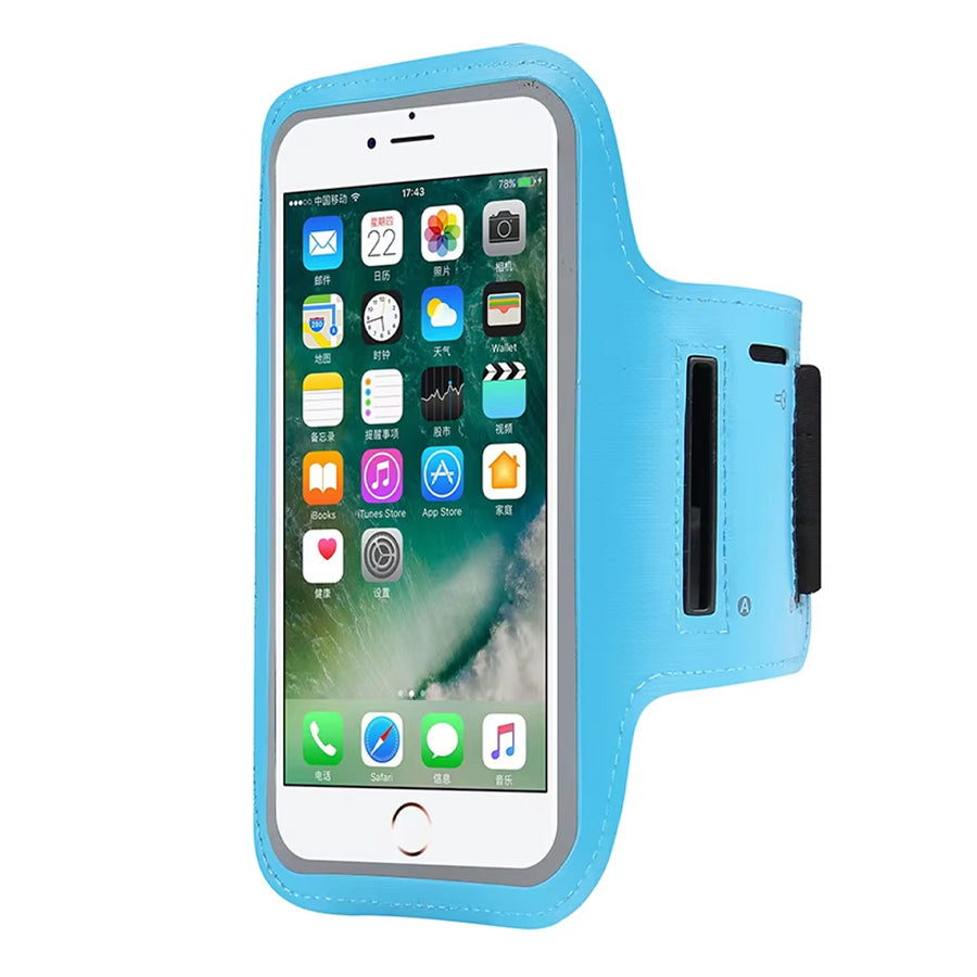 Sports Armband Phone Holder – Sweat-Resistant, Touchscreen Sleeve with Card Slot – Adjustable Fit for iPhone & Samsung