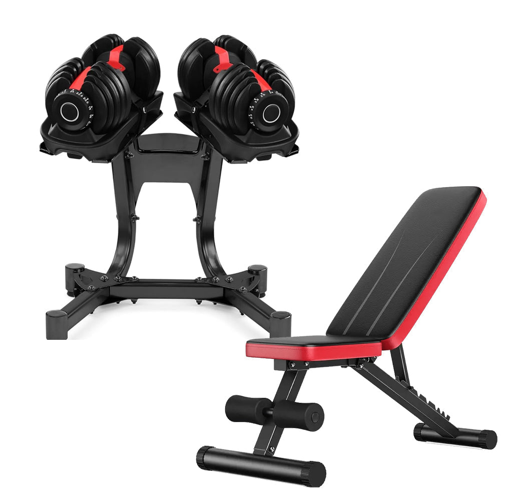 15-in-1 Adjustable Dumbbell 24kg – Quick Dial Weights for Home Gym – 2.5kg–24kg – Non-Slip Handle for Full Body Training