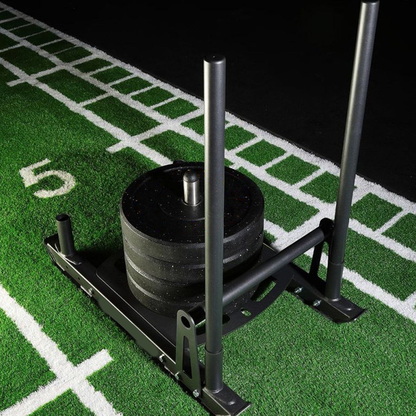 Heavy Duty Push & Pull Sled – Commercial Steel Power Sled for Strength, Speed & Agility Training | Optional Handles, Rope, Sprint Mat | Compact Conditioning Equipment