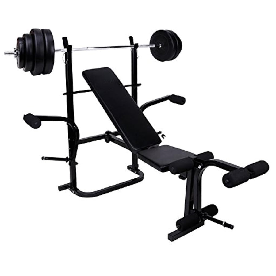 All‑in‑One Adjustable Multi Bench with Barbell Rack, Preacher Curl, Leg Developer & Butterfly Arms – Incline/Flat/Decline Strength Training Bench for Home Gym