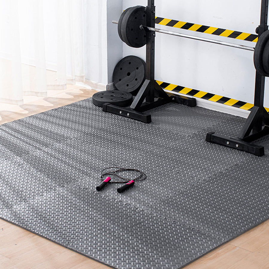 Interlocking Puzzle Exercise Mat – 10mm EVA Foam Tiles, Shock-Absorbing & Non-Slip – Waterproof Home Gym Floor Protection