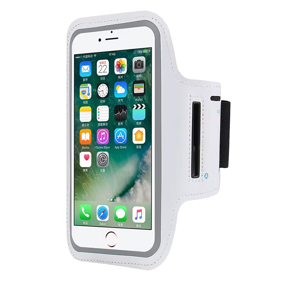 Sports Armband Phone Holder – Sweat-Resistant, Touchscreen Sleeve with Card Slot – Adjustable Fit for iPhone & Samsung