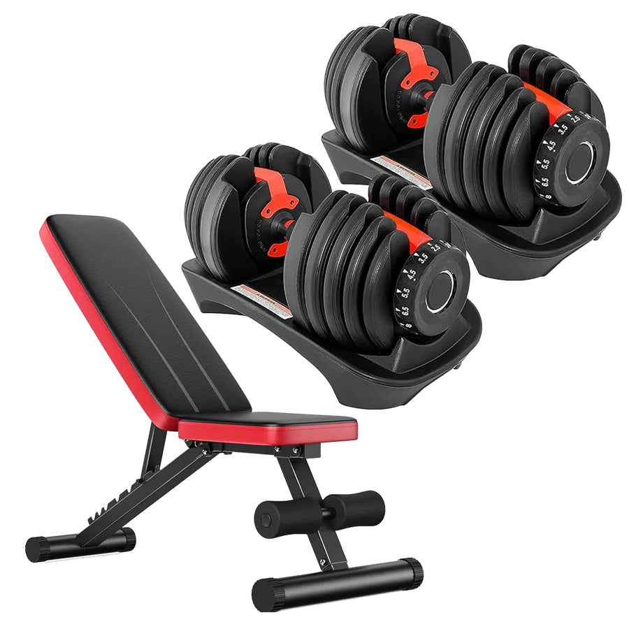 15-in-1 Adjustable Dumbbell 24kg – Quick Dial Weights for Home Gym – 2.5kg–24kg – Non-Slip Handle for Full Body Training