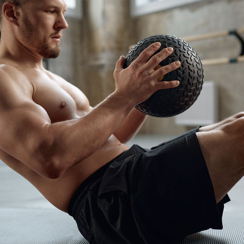 Treaded Slam Balls – Heavy-Duty, No-Bounce Rubber for Power, Core & Cardio – Textured Grip Medicine Balls in Multiple Weights