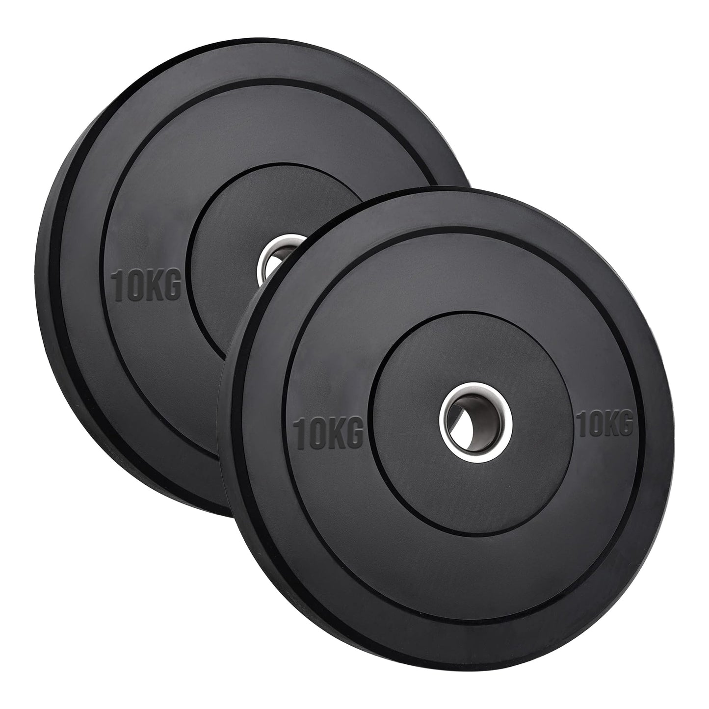 Heavy-Duty Olympic Rubber Bumper Plates, High-Density Construction for Squats, Deadlifts, Olympic Lifts