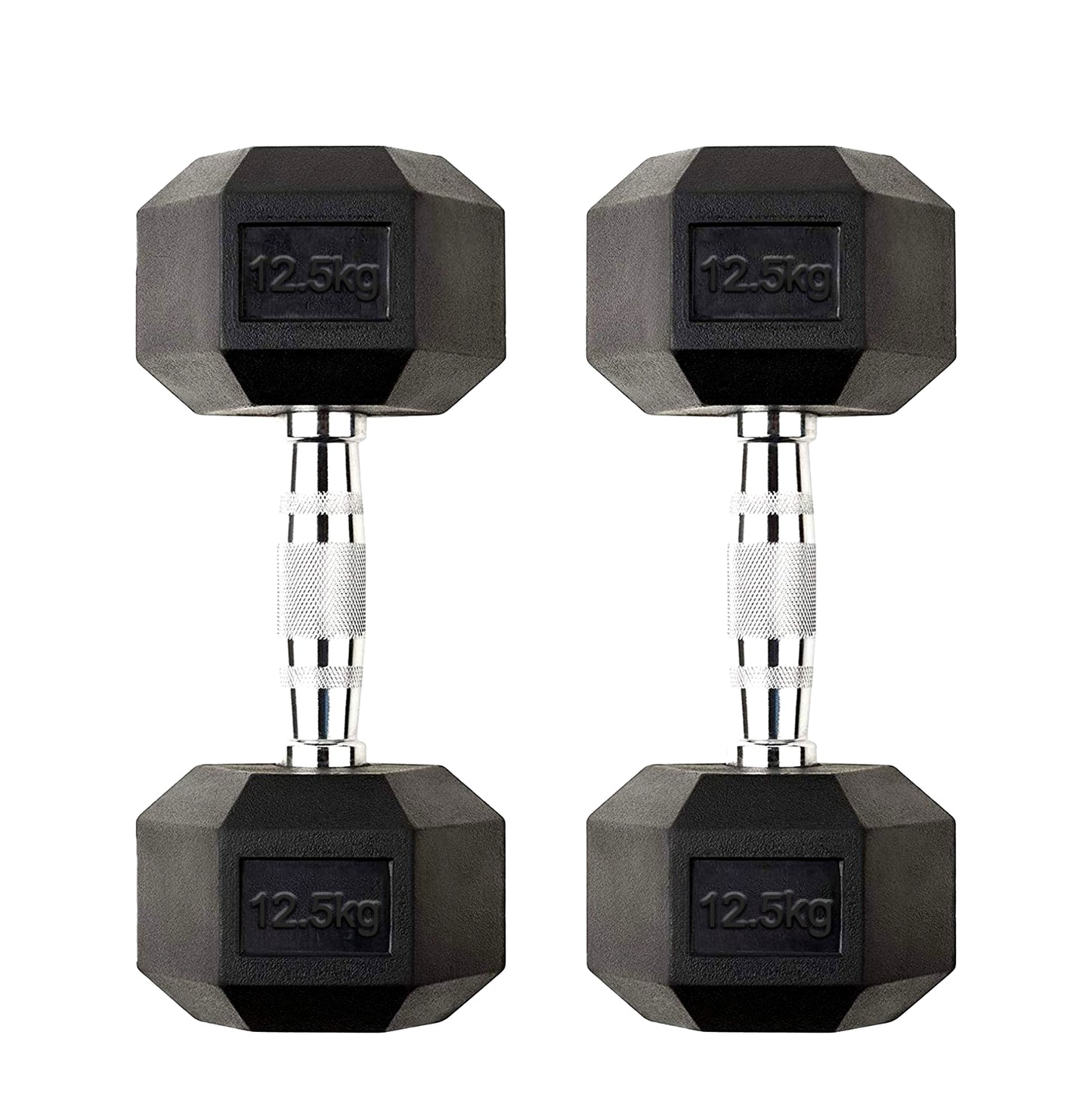 Premium Hex Dumbbells – Rubber Coated Free Weights with Anti-Roll Design, Professional-Grade for Strength Training in Home Gym Setups