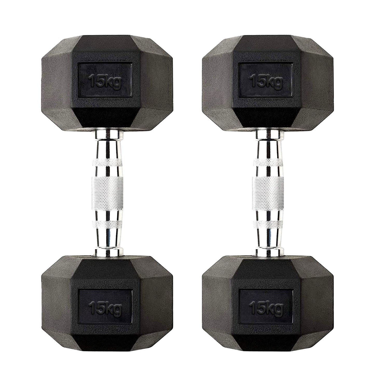Premium Hex Dumbbells – Rubber Coated Free Weights with Anti-Roll Design, Professional-Grade for Strength Training in Home Gym Setups