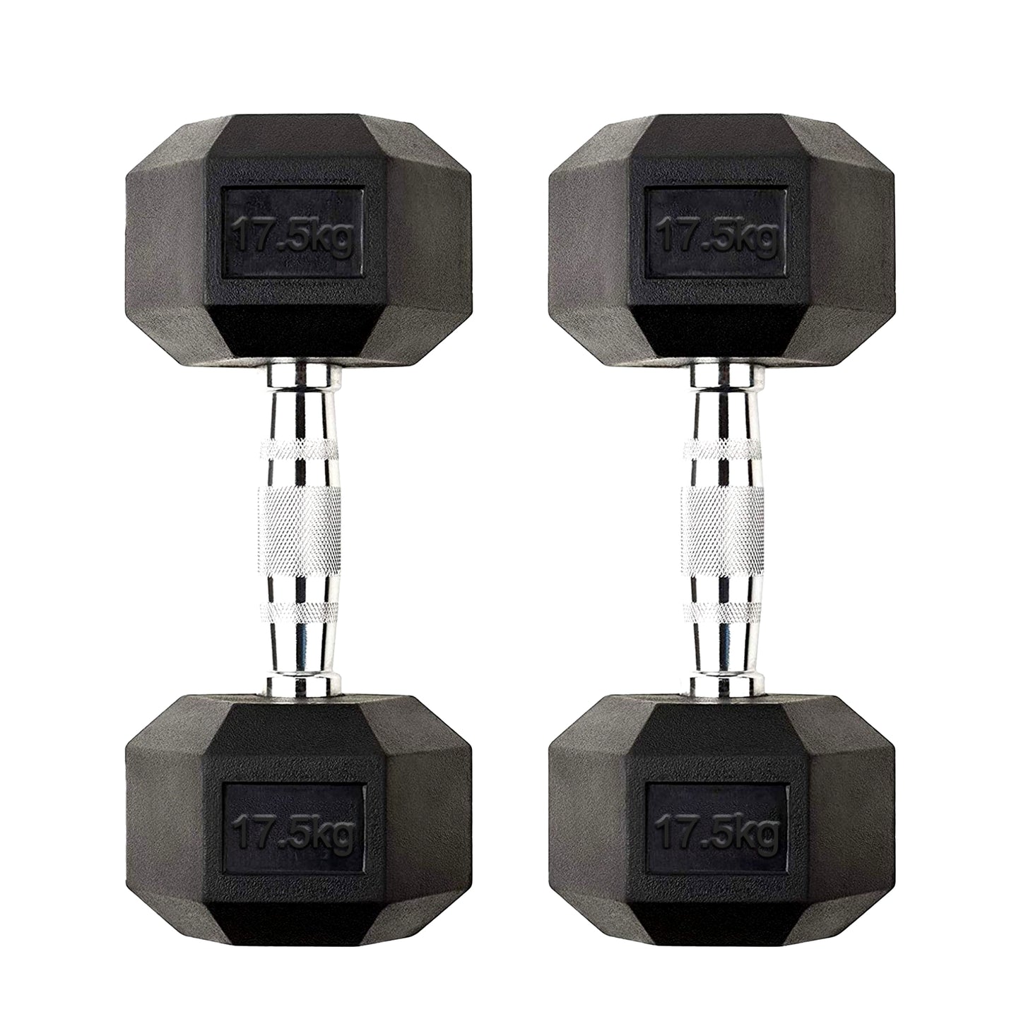 Premium Hex Dumbbells – Rubber Coated Free Weights with Anti-Roll Design, Professional-Grade for Strength Training in Home Gym Setups