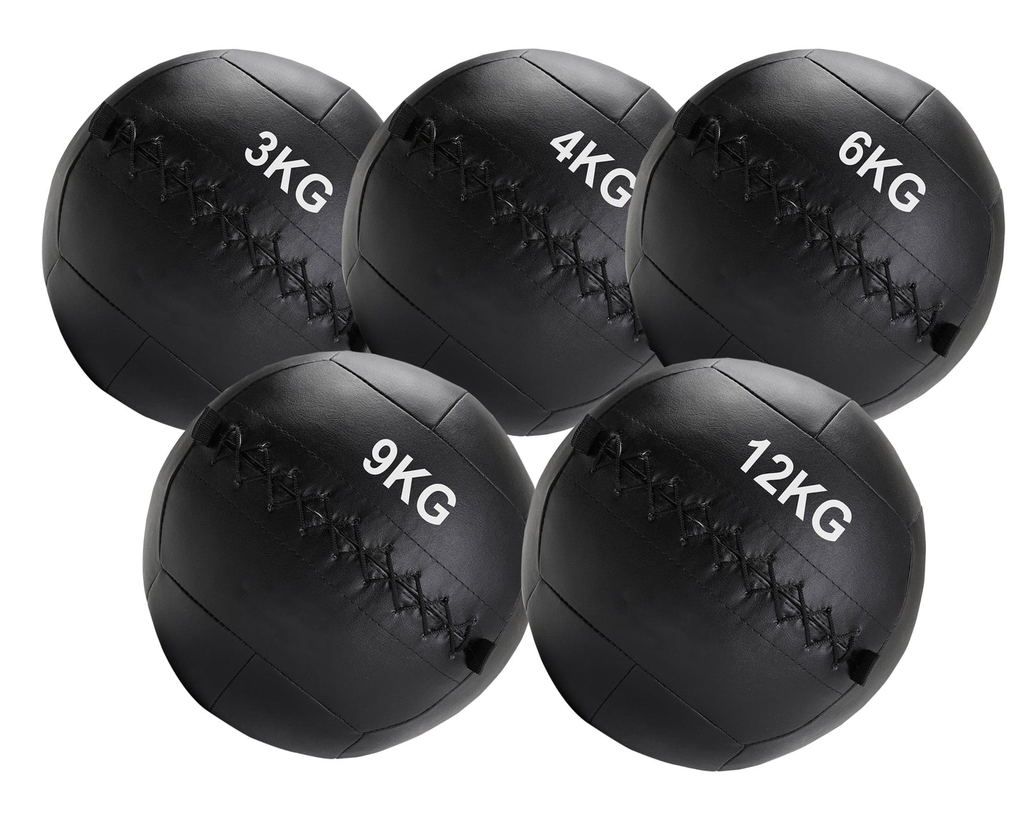 Premium Wall Balls (3kg–12kg) – Double-Stitched Medicine Balls with Textured Grip – Durable PVC for CrossFit, HIIT & Core Training