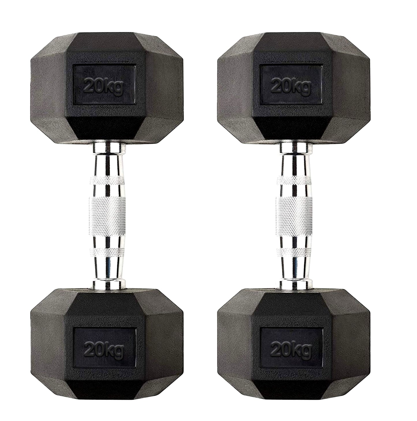 Premium Hex Dumbbells – Rubber Coated Free Weights with Anti-Roll Design, Professional-Grade for Strength Training in Home Gym Setups