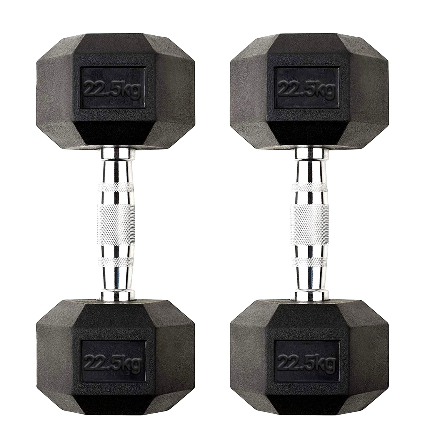 Premium Hex Dumbbells – Rubber Coated Free Weights with Anti-Roll Design, Professional-Grade for Strength Training in Home Gym Setups